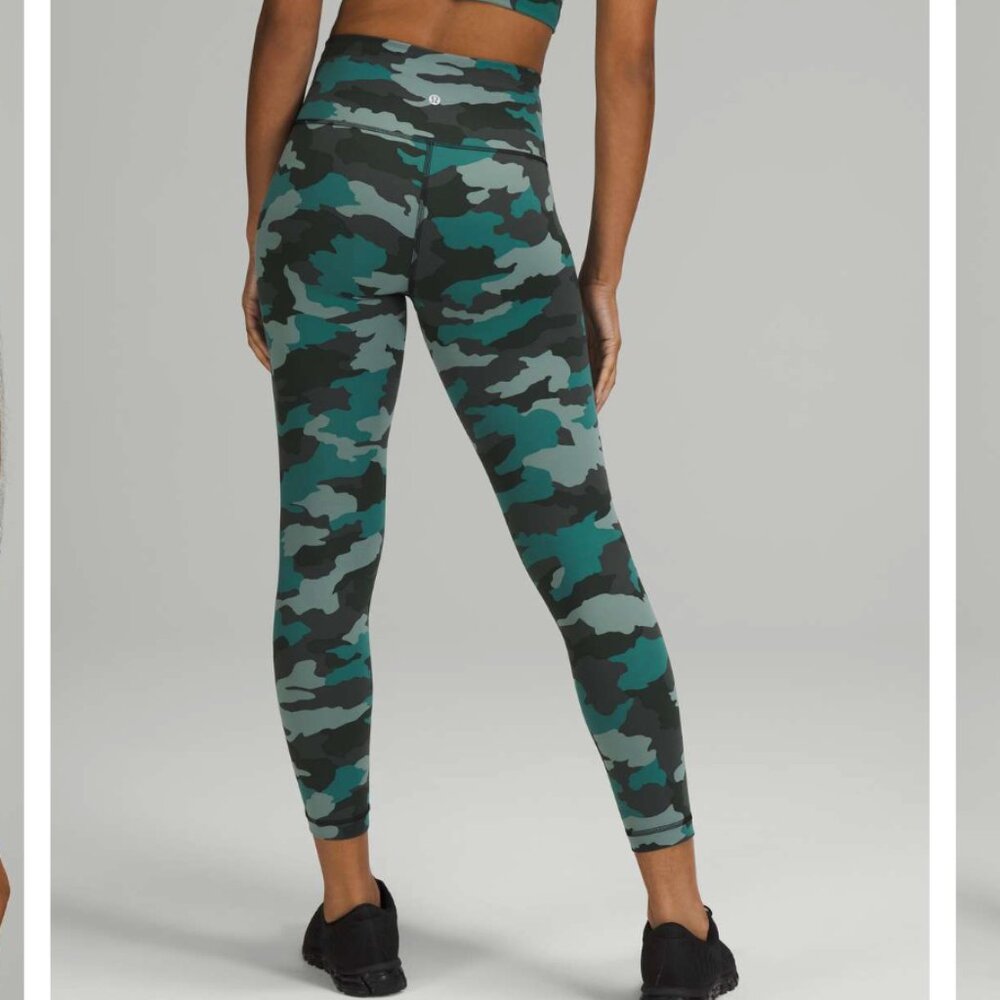 Lululemon Wunder Train High-Rise Tight  - Heritage 365 Camo Tidewater Teal